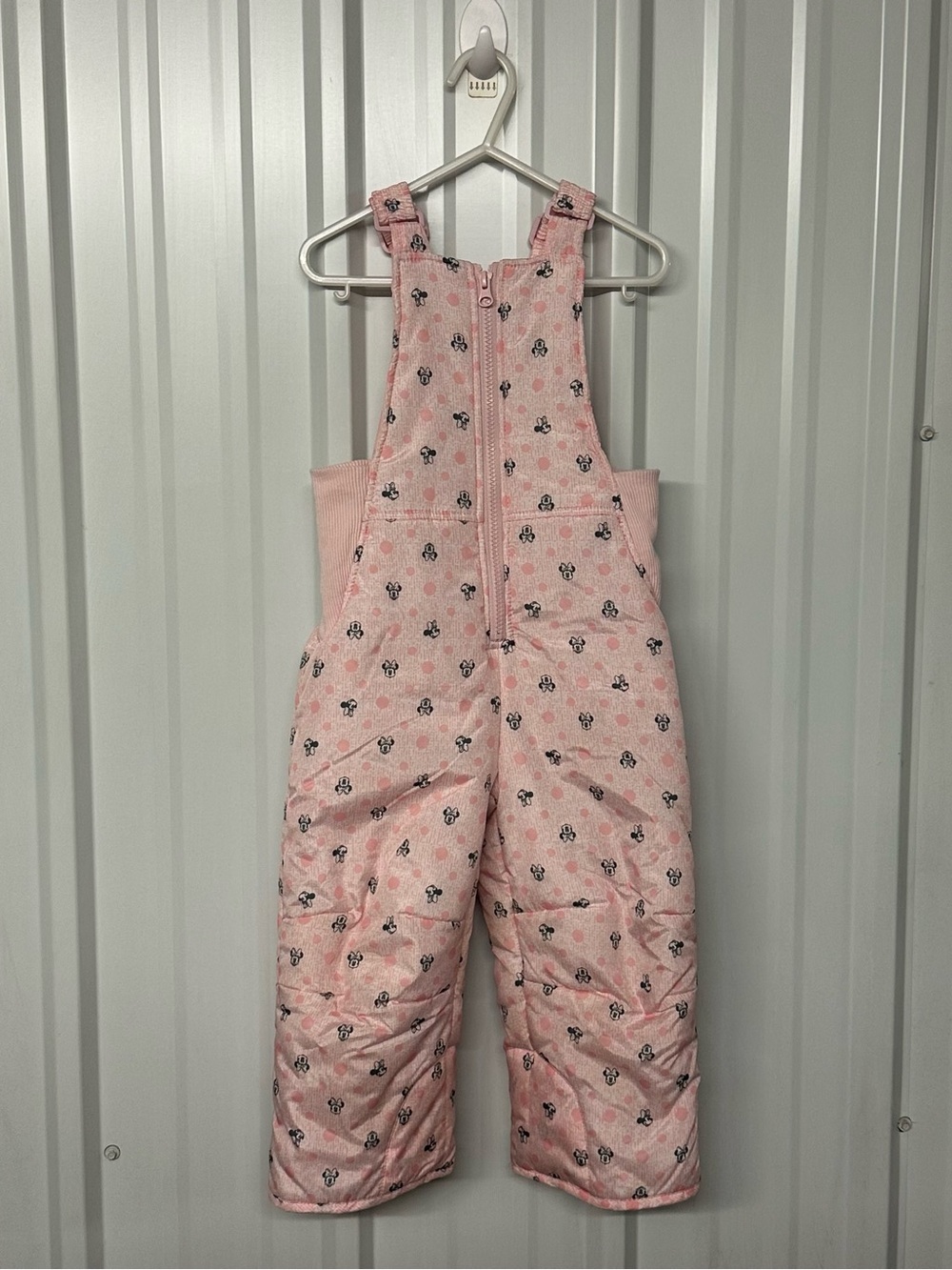 Disney Minnie Mouse Pink Insulated Bib Overalls Toddler Girls Winter